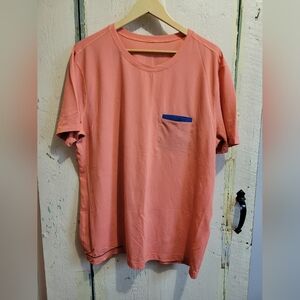 lululemon athletica Coral Tee with Blue Pocket